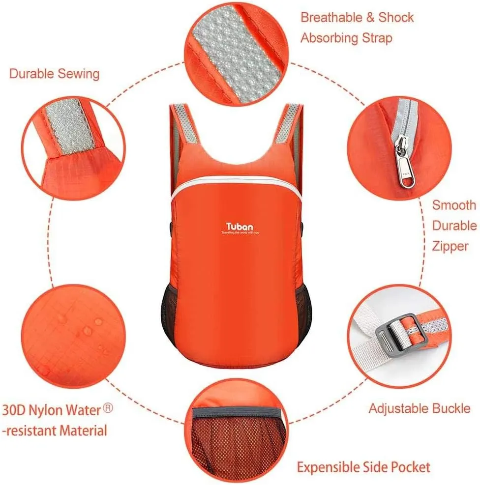 Ultra Lightweight Packable Water Resistant Backpack for Travel Camping Outdoor Hiking Daypack