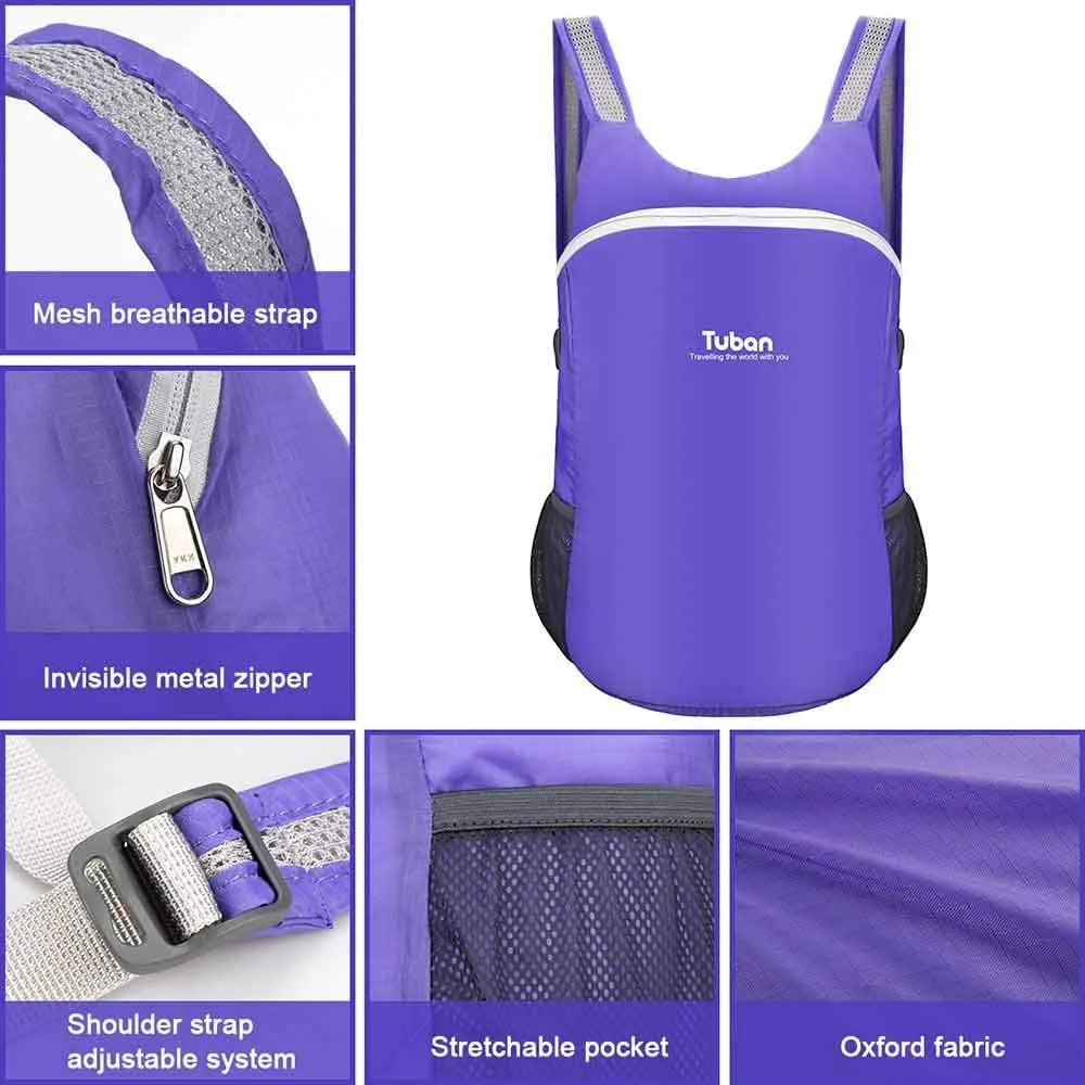 Ultra Lightweight Packable Water Resistant Backpack for Travel Camping Outdoor Hiking Daypack