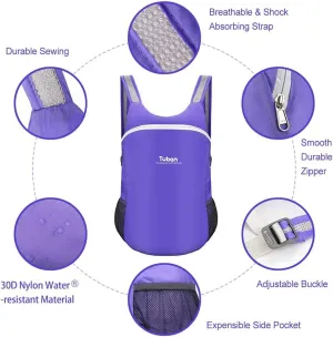 Ultra Lightweight Packable Water Resistant Backpack for Travel Camping Outdoor Hiking Daypack