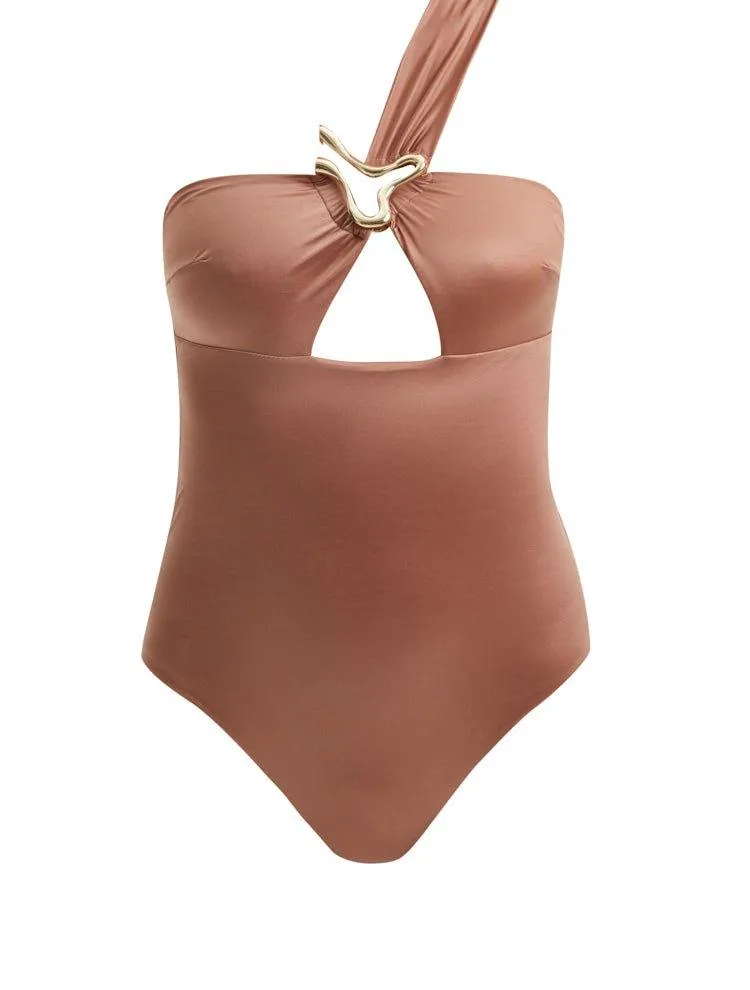 VERONIA JANKOVSKA - HALIN BROWN SWIMSUIT