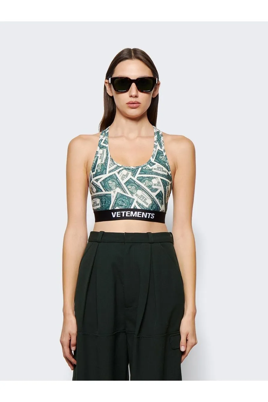 VETEMENTS | Million Dollar Sports Bra - Green