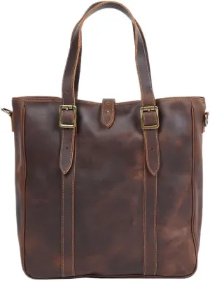 Vintage Genuine Leather Water Resistant Laptop Bag Shoulder Men's Business Travel Briefcase