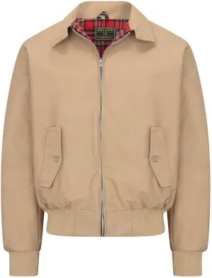 Walker and Hawkes Classic Harrington Jacket for Men - Timeless Water-Resistant Spring Jacket, Premium Cotton, Flannel-Lined
