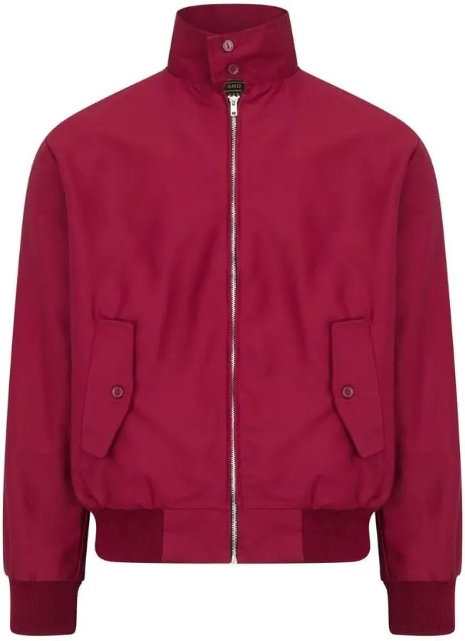 Walker and Hawkes Classic Harrington Jacket for Men - Timeless Water-Resistant Spring Jacket, Premium Cotton, Flannel-Lined