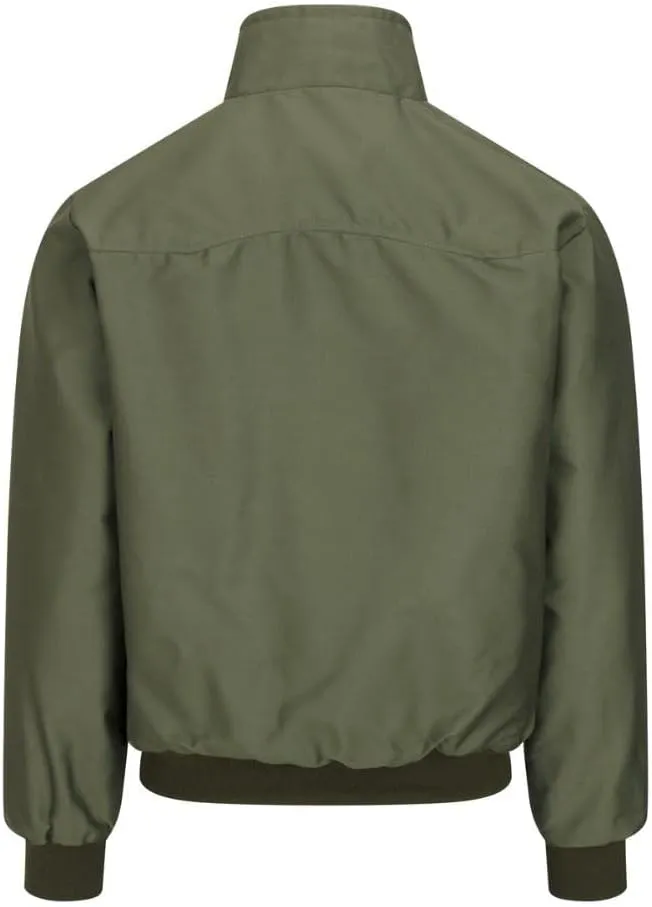 Walker and Hawkes Classic Harrington Jacket for Men - Timeless Water-Resistant Spring Jacket, Premium Cotton, Flannel-Lined