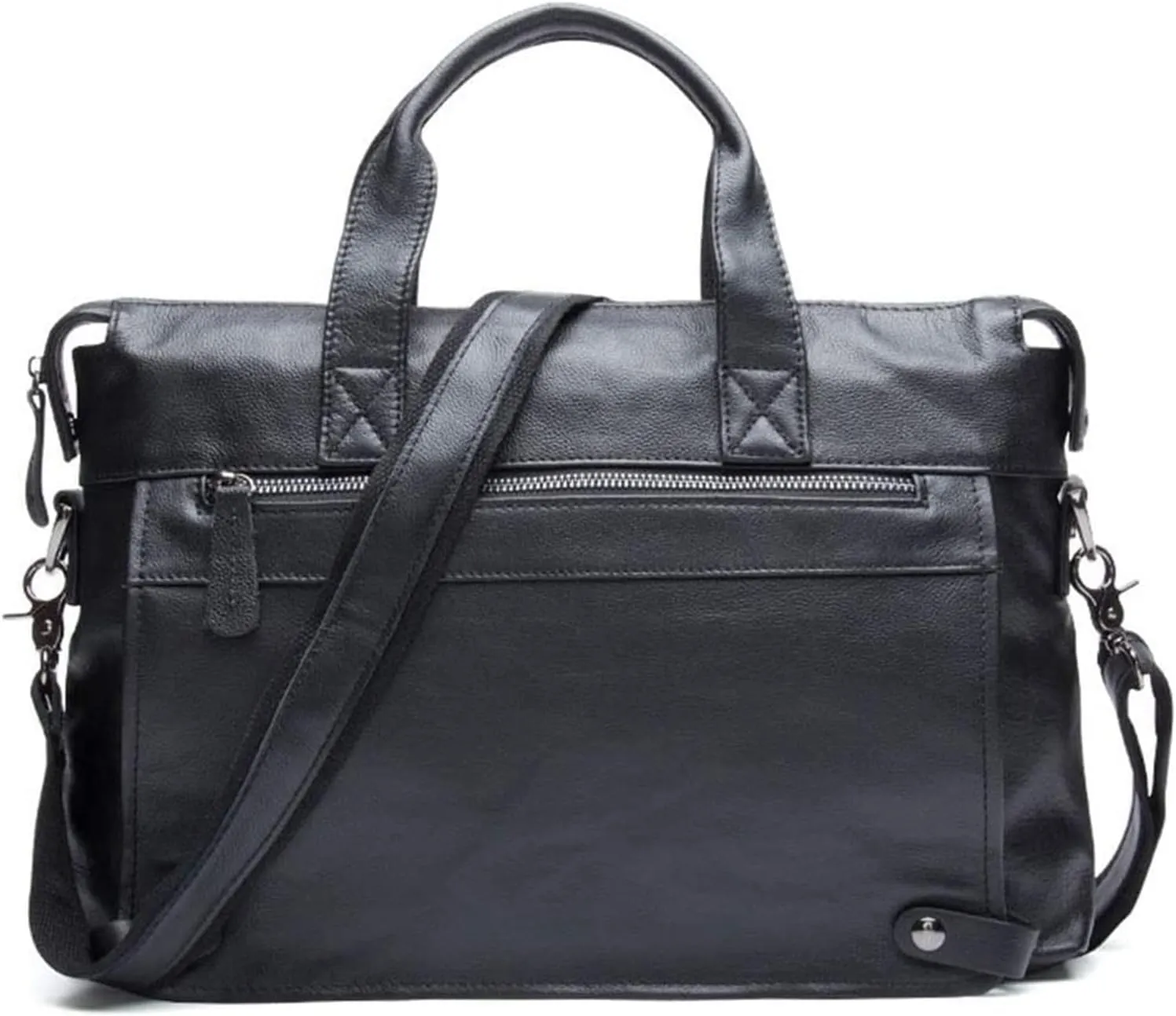 Water Resistant Leather Briefcase Satchel 14" Laptop Messenger Shoulder Bag