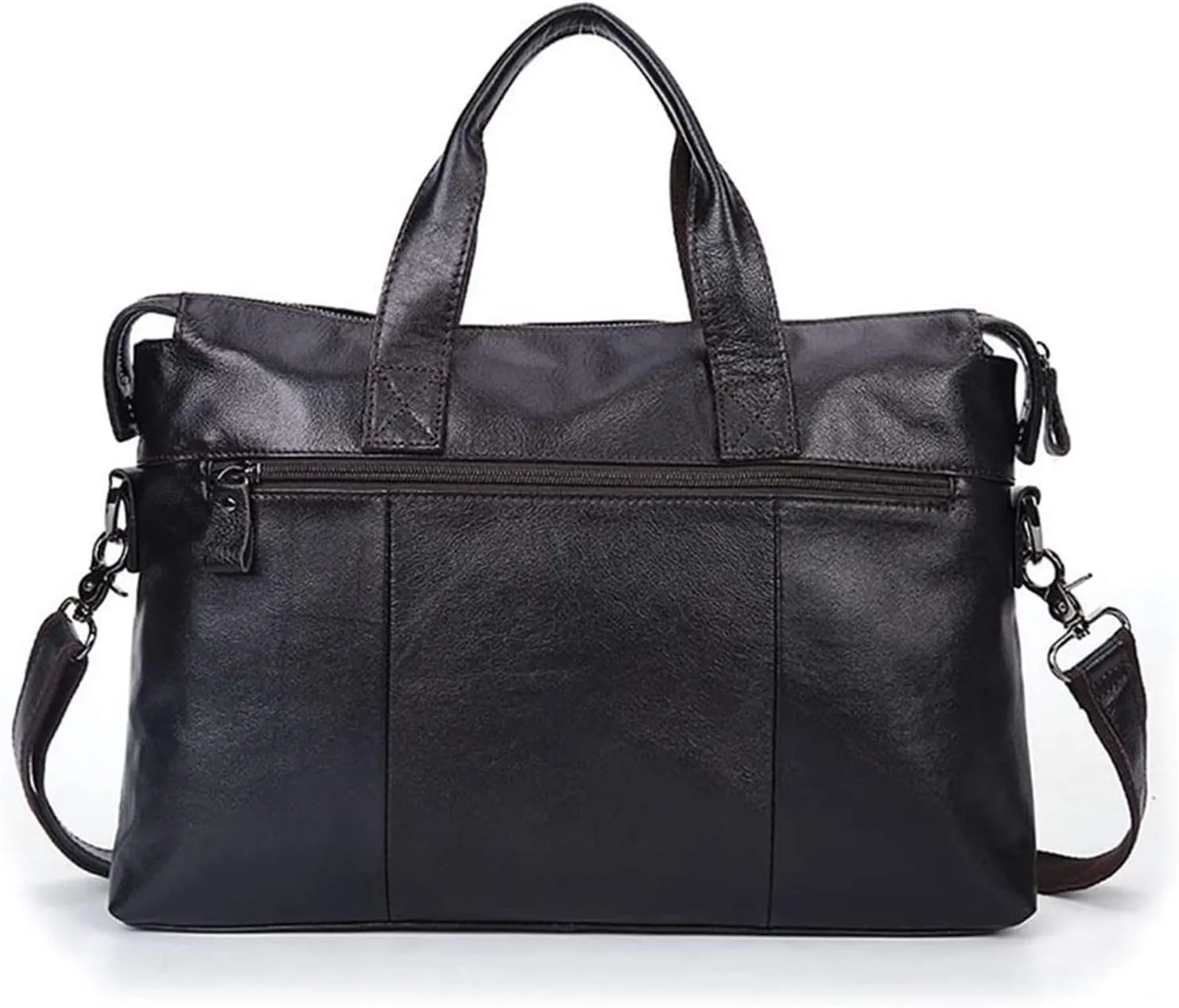 Water Resistant Leather Briefcase Satchel 14" Laptop Messenger Shoulder Bag