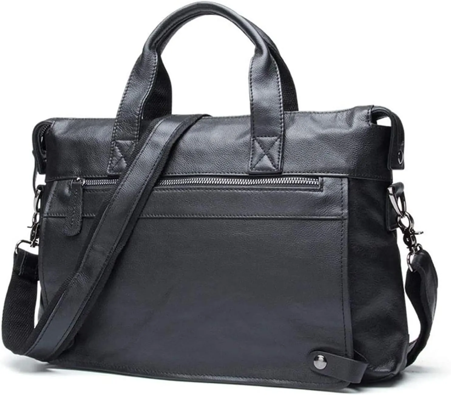 Water Resistant Leather Briefcase Satchel 14" Laptop Messenger Shoulder Bag
