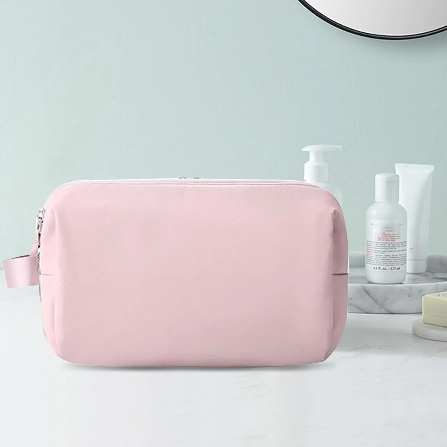 Water-resistant Toiletry Bag Travel Storage Pouch with Separate Pink