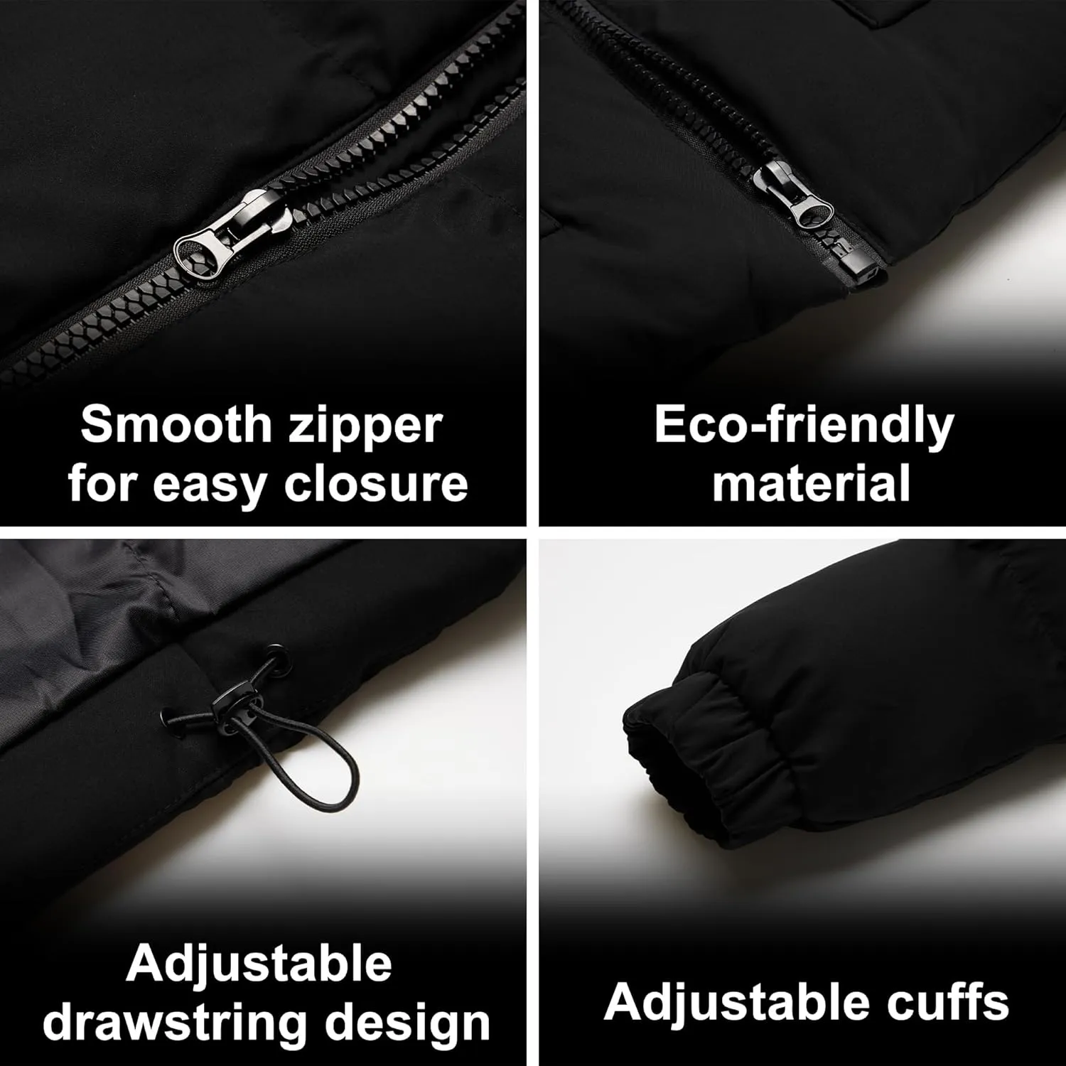 WEEN CHARM Men's Winter Puffer Bubble Coat Water-Resistant Insulated Jacket