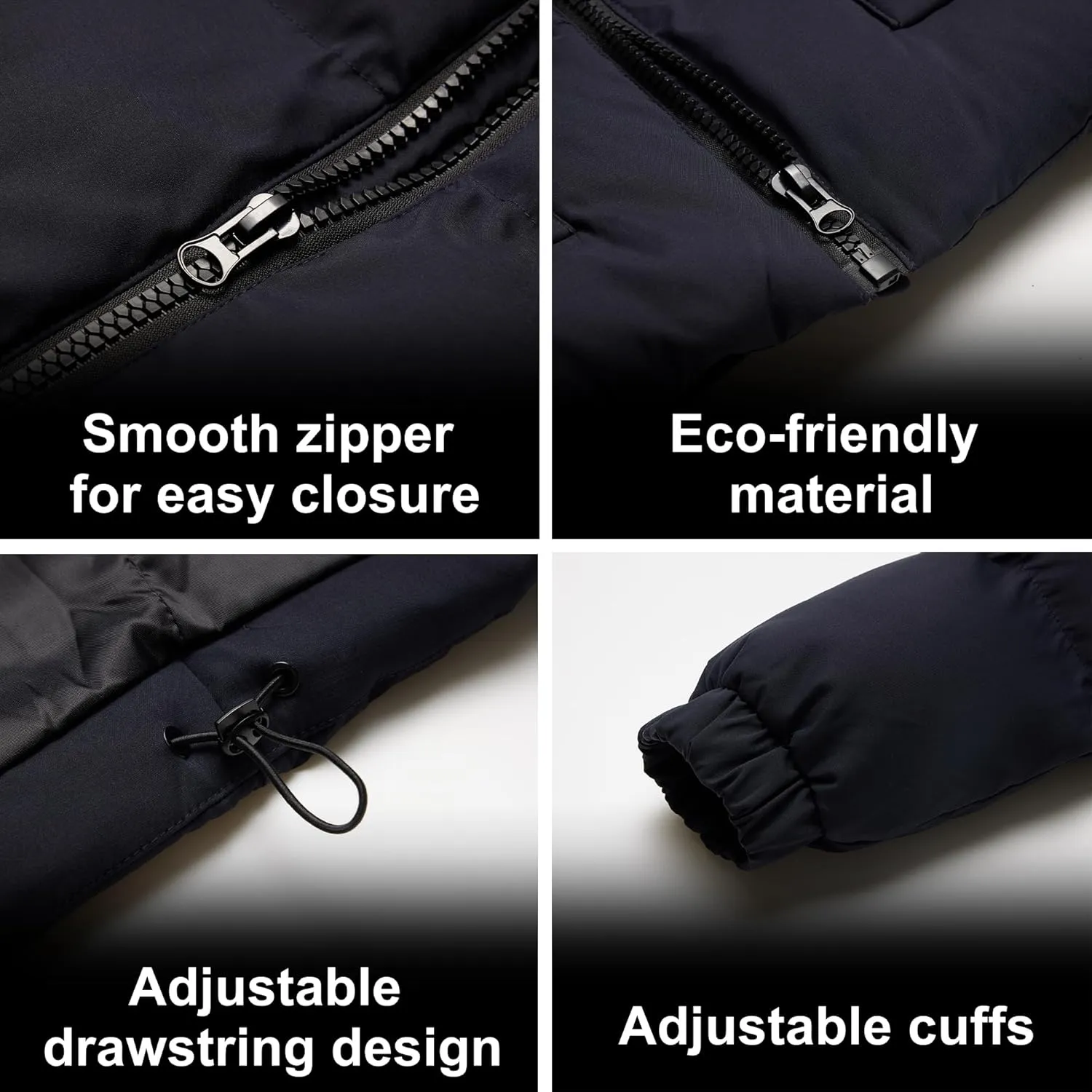 WEEN CHARM Men's Winter Puffer Bubble Coat Water-Resistant Insulated Jacket