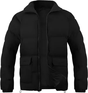 WEEN CHARM Men's Winter Puffer Bubble Coat Water-Resistant Insulated Jacket