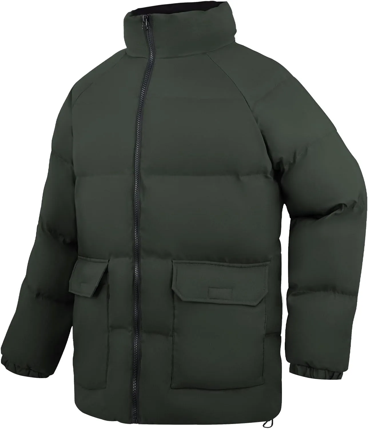 WEEN CHARM Men's Winter Puffer Bubble Coat Water-Resistant Insulated Jacket