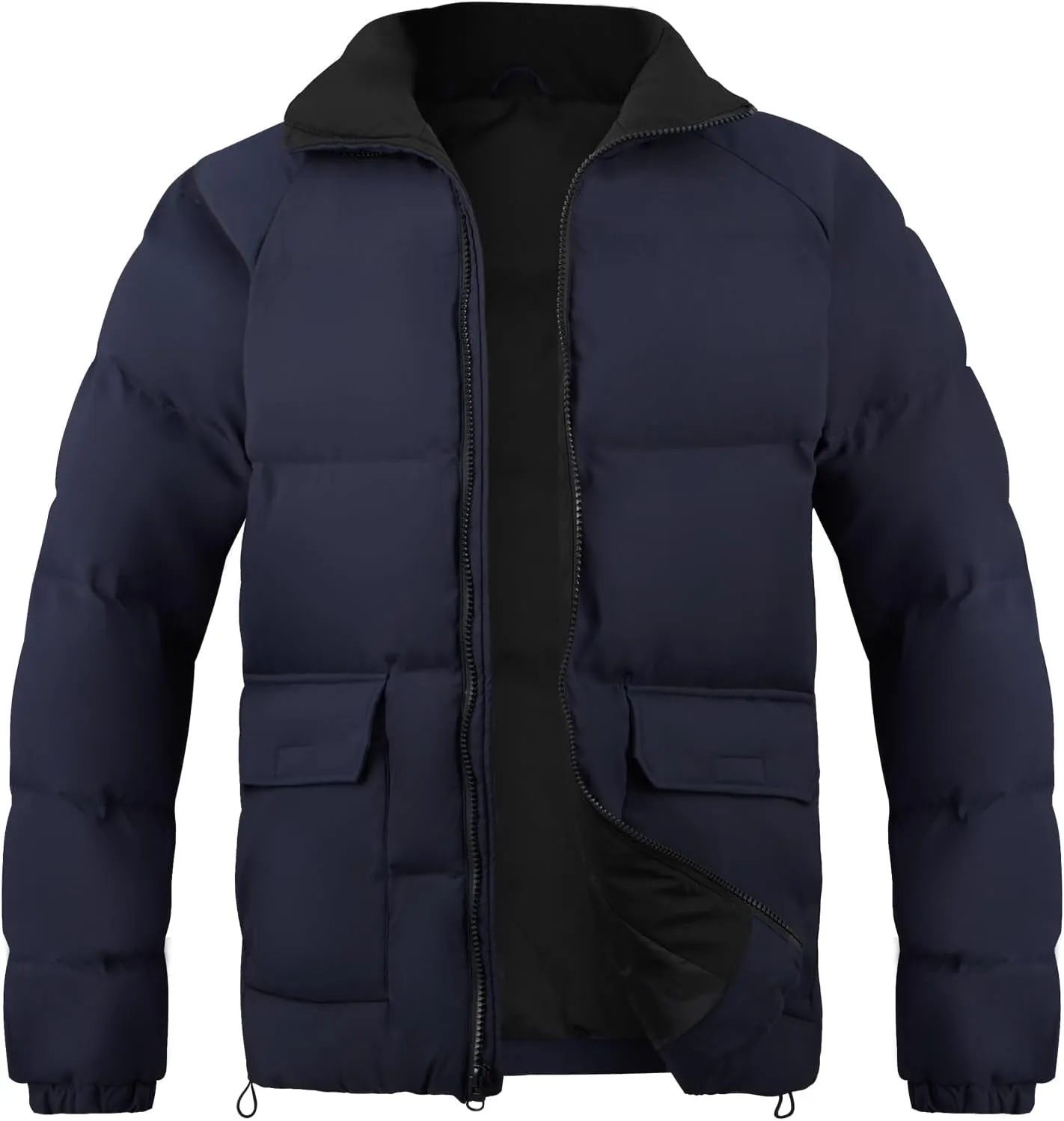 WEEN CHARM Men's Winter Puffer Bubble Coat Water-Resistant Insulated Jacket