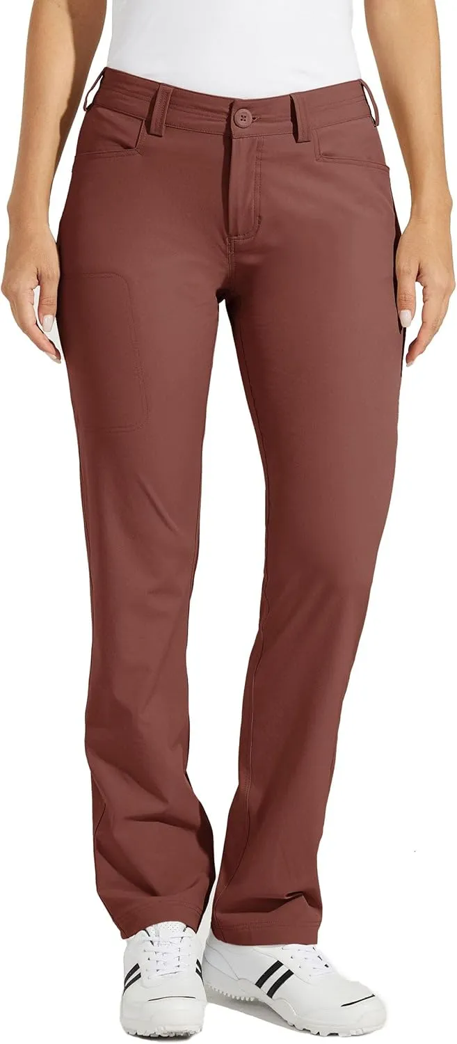 Willit Women's Golf Pants Hiking Pants Quick Dry Lightweight Outdoor Casual Pants with Pockets Water Resistant