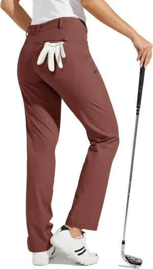 Willit Women's Golf Pants Hiking Pants Quick Dry Lightweight Outdoor Casual Pants with Pockets Water Resistant