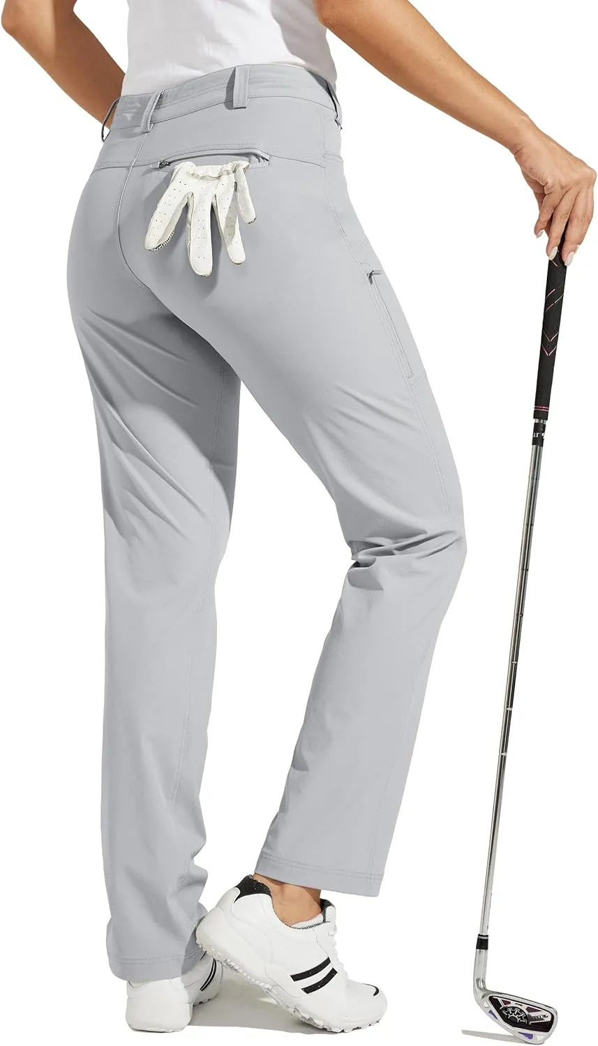 Willit Women's Golf Pants Hiking Pants Quick Dry Lightweight Outdoor Casual Pants with Pockets Water Resistant