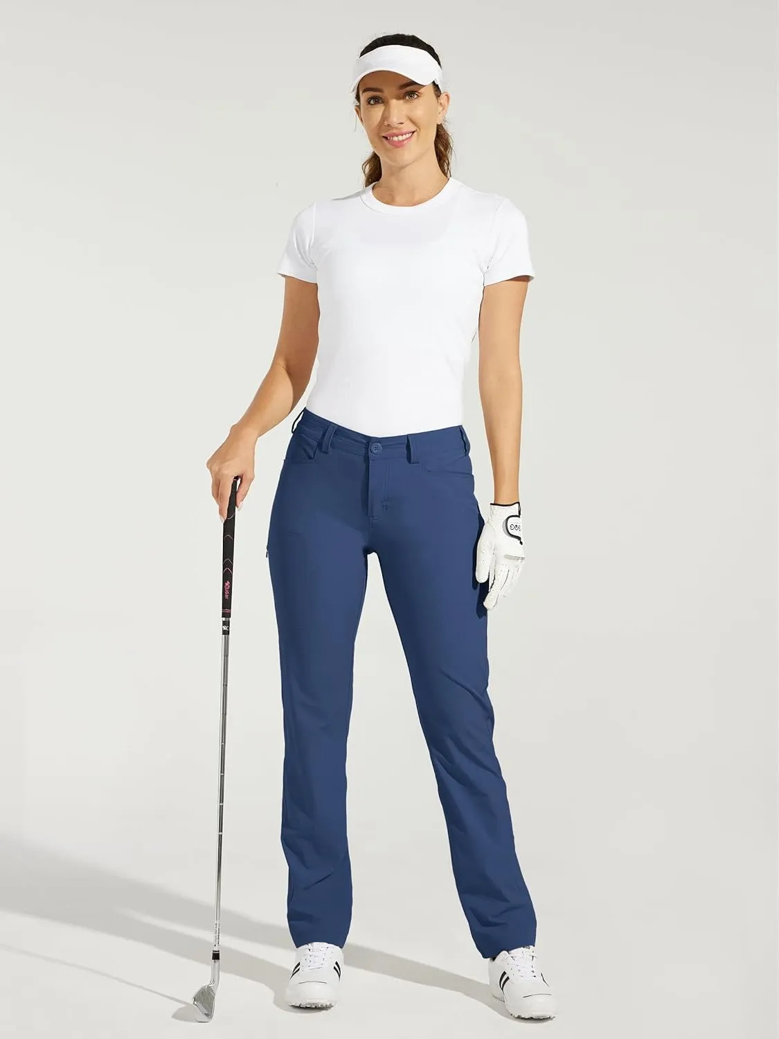 Willit Women's Golf Pants Hiking Pants Quick Dry Lightweight Outdoor Casual Pants with Pockets Water Resistant