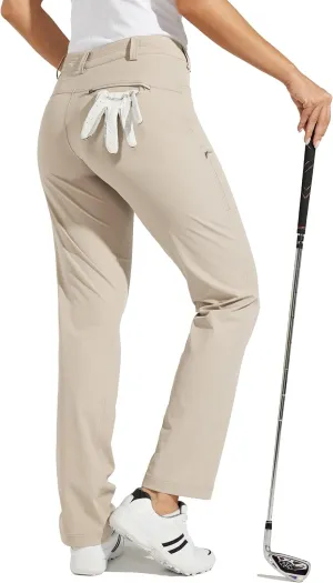 Willit Women's Golf Pants Hiking Pants Quick Dry Lightweight Outdoor Casual Pants with Pockets Water Resistant