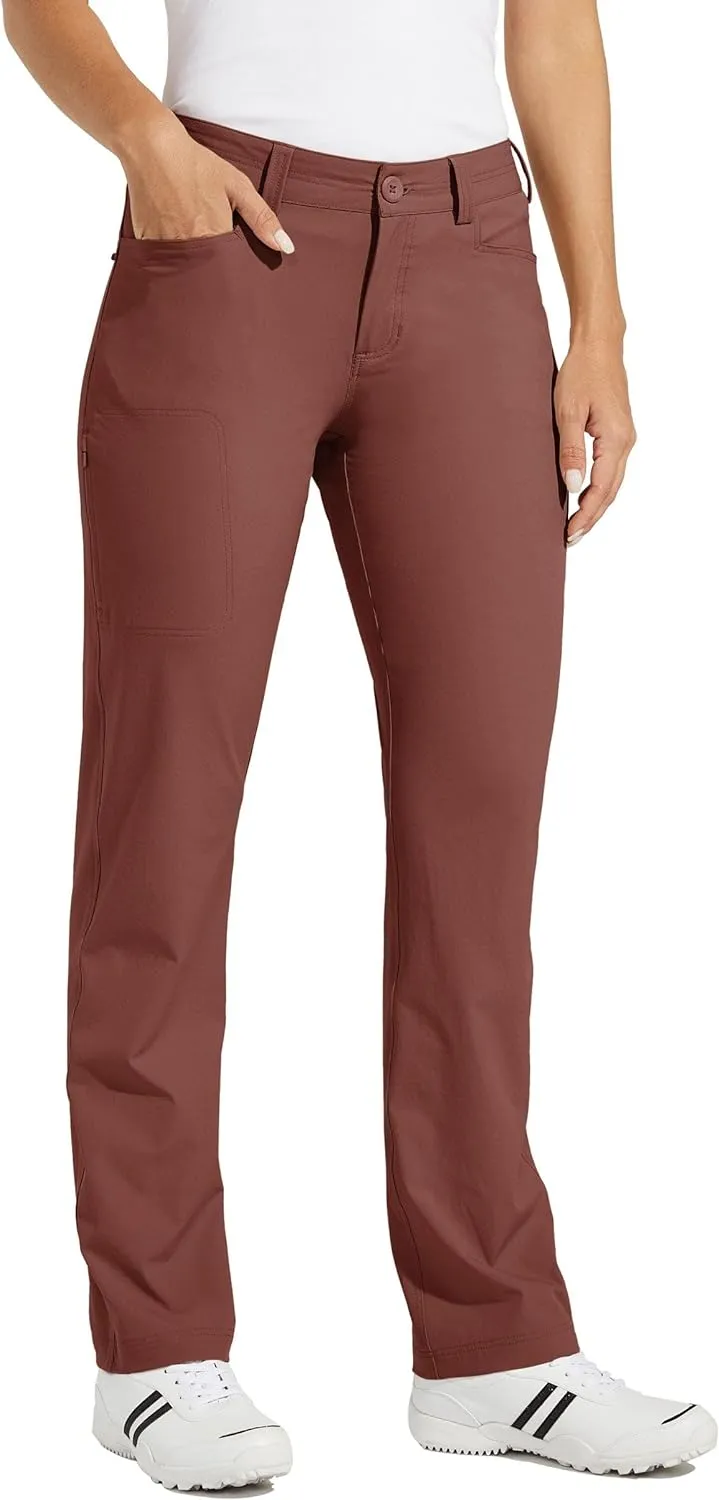 Willit Women's Golf Pants Hiking Pants Quick Dry Lightweight Outdoor Casual Pants with Pockets Water Resistant