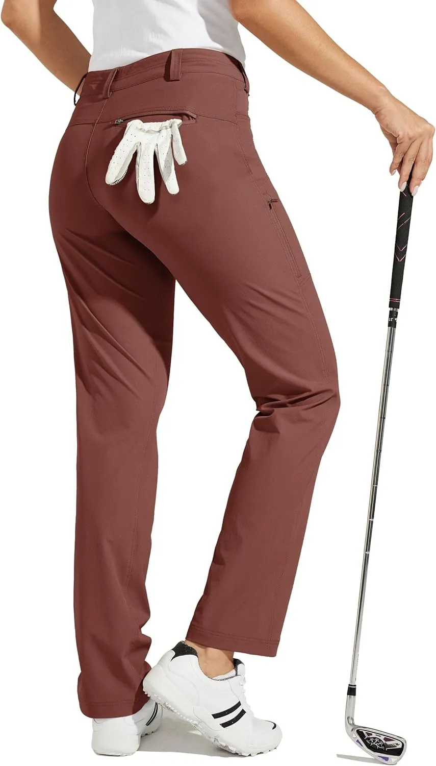 Willit Women's Golf Pants Hiking Pants Quick Dry Lightweight Outdoor Casual Pants with Pockets Water Resistant