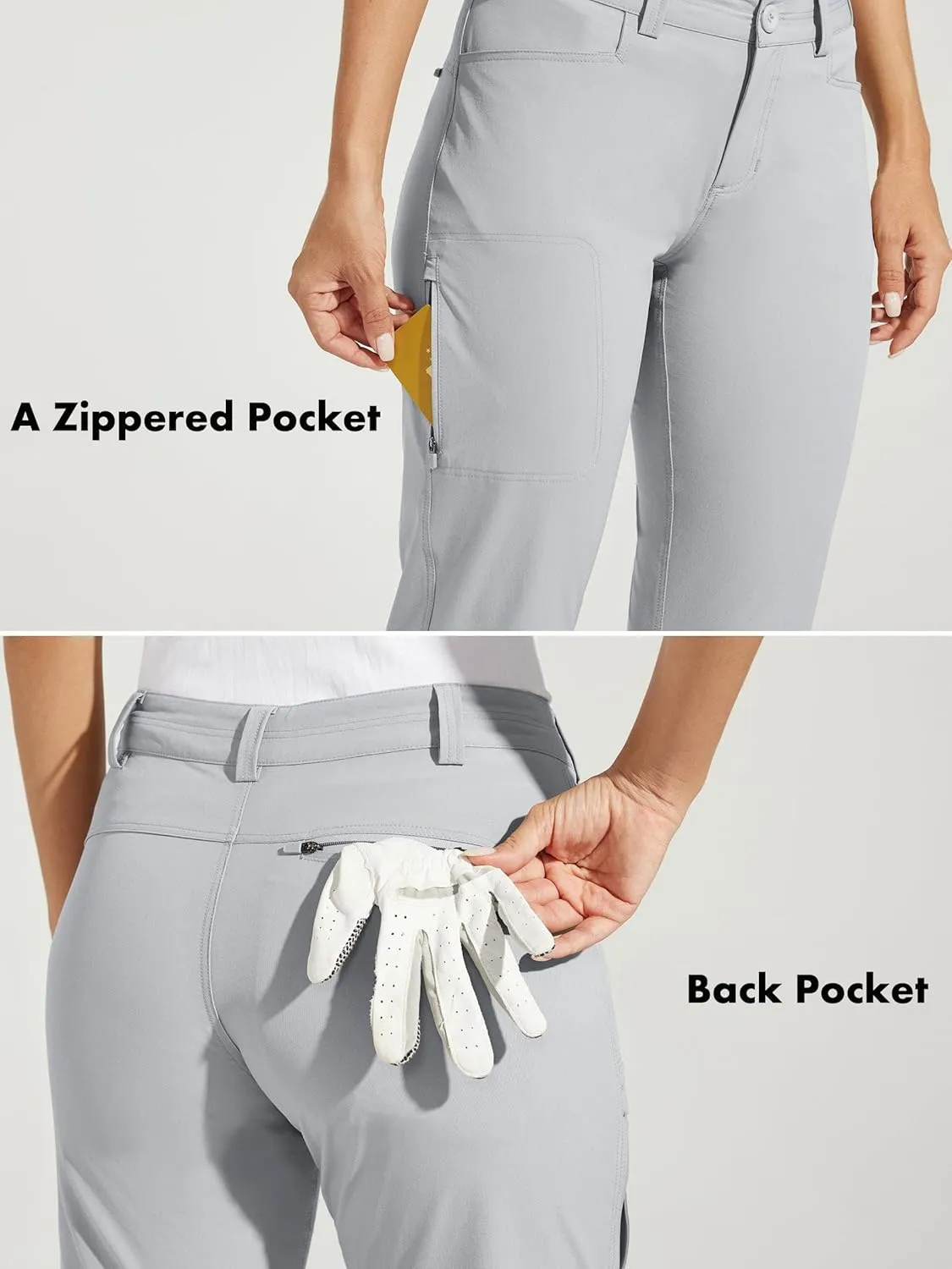 Willit Women's Golf Pants Hiking Pants Quick Dry Lightweight Outdoor Casual Pants with Pockets Water Resistant