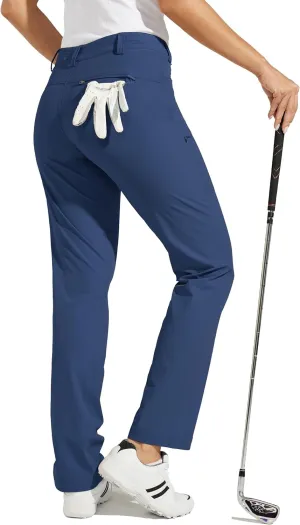 Willit Women's Golf Pants Hiking Pants Quick Dry Lightweight Outdoor Casual Pants with Pockets Water Resistant