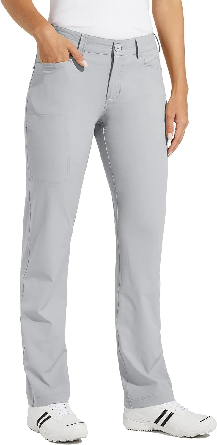 Willit Women's Golf Pants Hiking Pants Quick Dry Lightweight Outdoor Casual Pants with Pockets Water Resistant