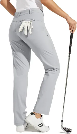Willit Women's Golf Pants Hiking Pants Quick Dry Lightweight Outdoor Casual Pants with Pockets Water Resistant