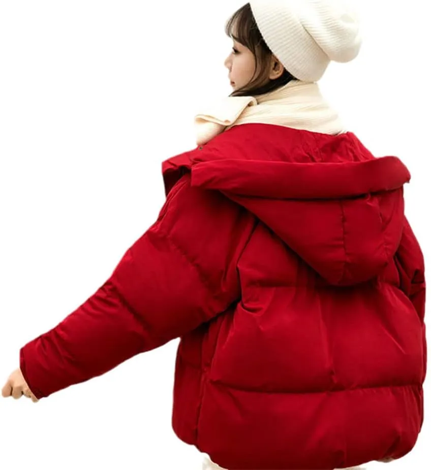 Winter Down Padded Jacket, Women's Short Korean Style Loose Bread Coat, Winter Cotton Small Padded Jacket