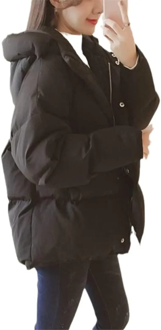 Winter Down Padded Jacket, Women's Short Korean Style Loose Bread Coat, Winter Cotton Small Padded Jacket