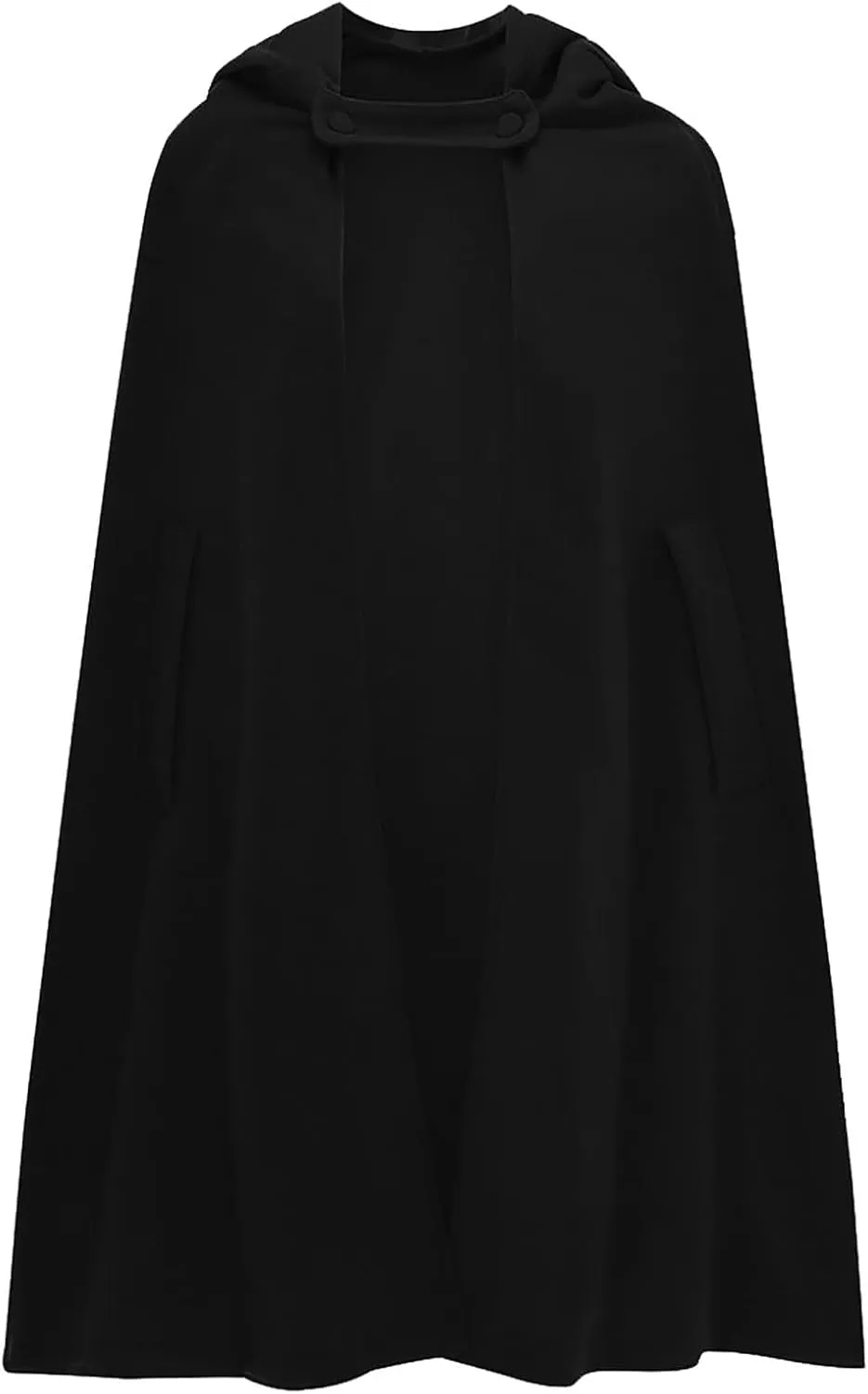 Women Fall Winter Trench Coat Cloak Hooded Long Open Front Cape Coat Poncho Batwing Cardigan Wool Blend Solid Outwear