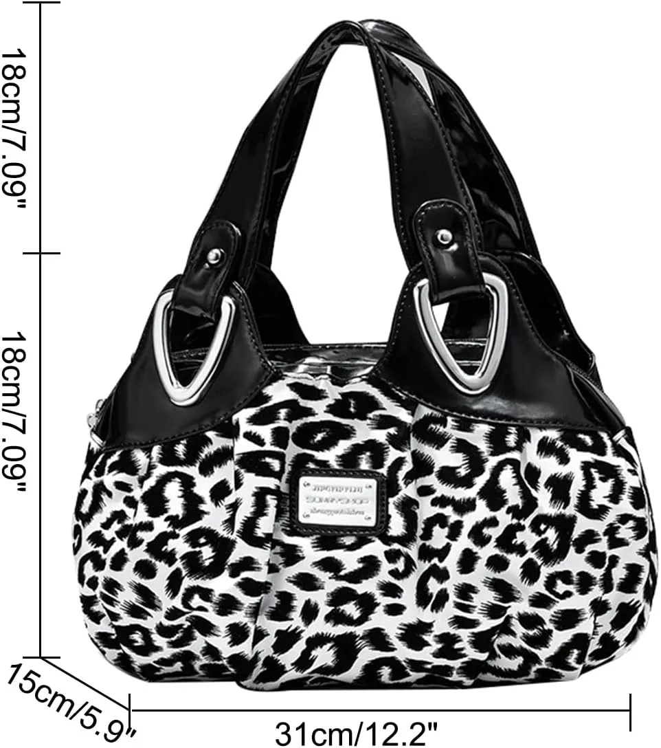 Women Fashion Handbag Flower Pattern Hobo Bag Water Resistant Polyurethane Bags
