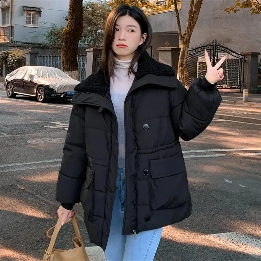 Women Winter Coat Parkas Snow Wear Coat Warm Cotton Padded Jackets Loose Puffer Parka Outerwear