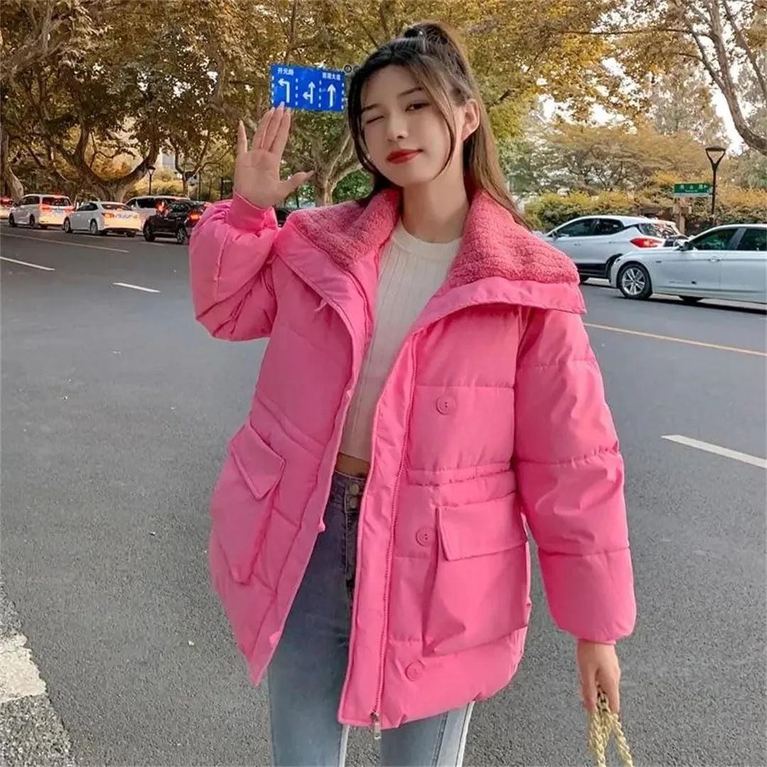 Women Winter Coat Parkas Snow Wear Coat Warm Cotton Padded Jackets Loose Puffer Parka Outerwear