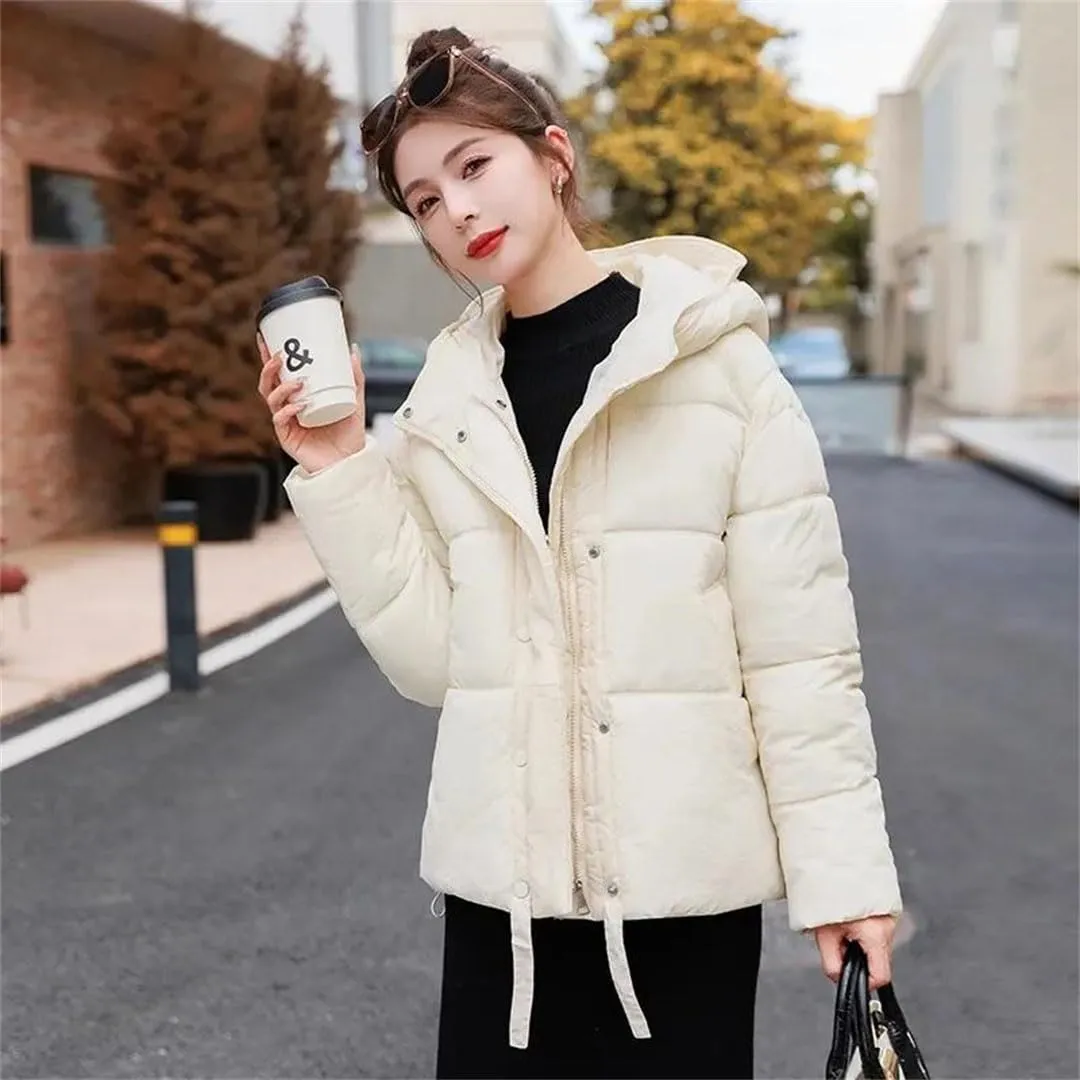 Women Winter Jacket Hooded Puffer Coat Thick Warm Parkas Zipper Down Cotton Padded Jacket Outerwear