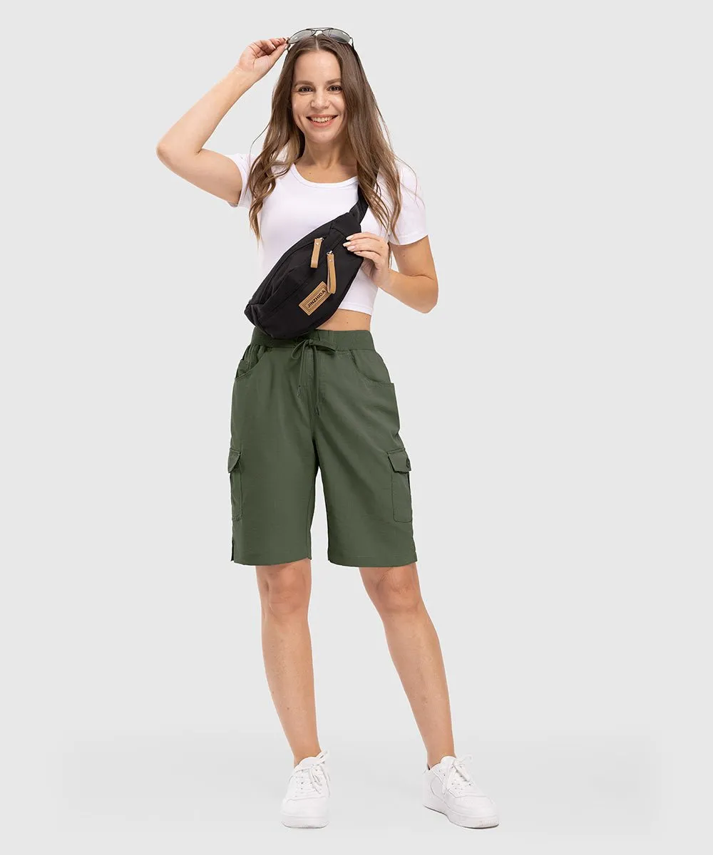 Women's 10" Lightweight Knee Length Casual Shorts