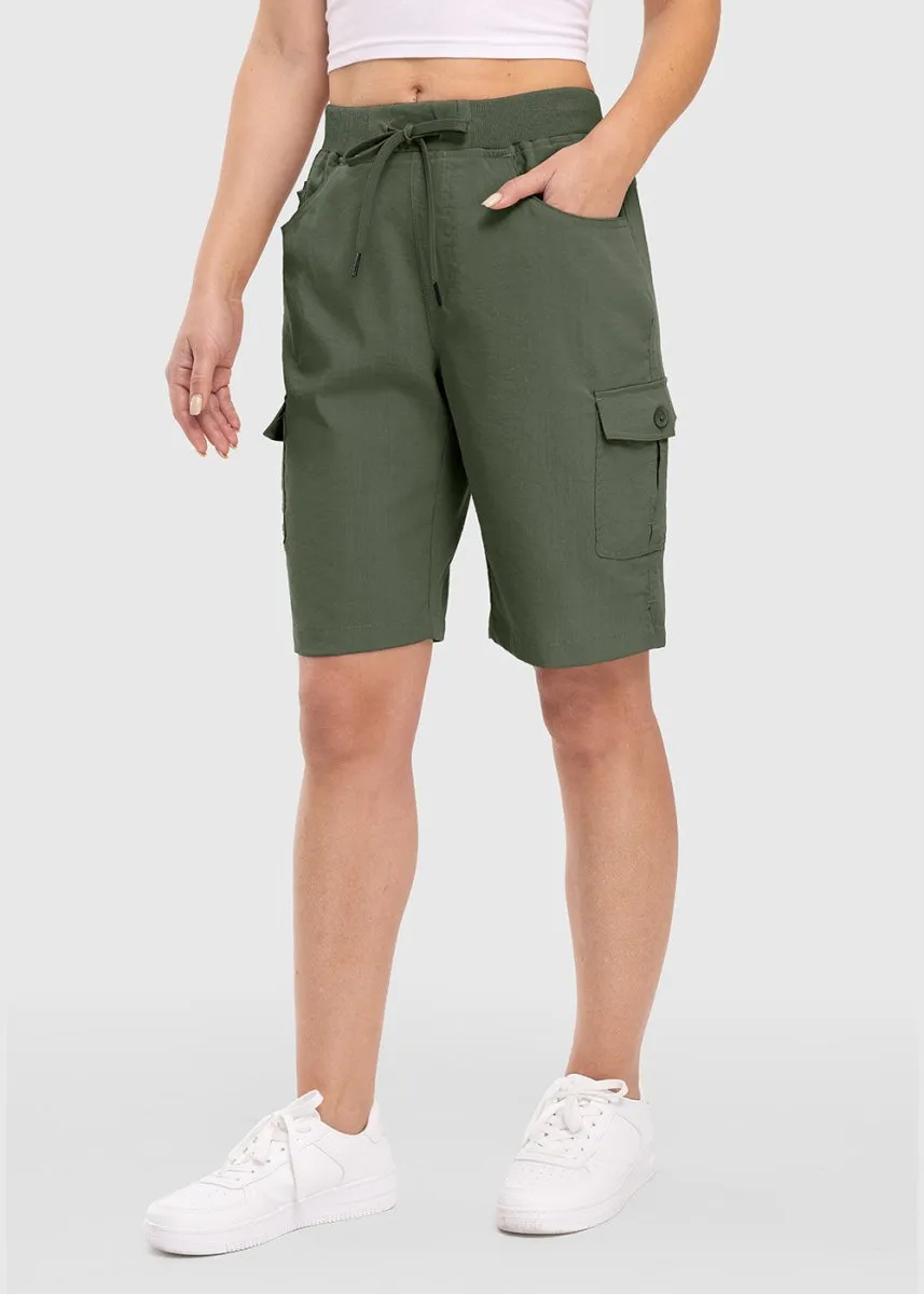 Women's 10" Lightweight Knee Length Casual Shorts