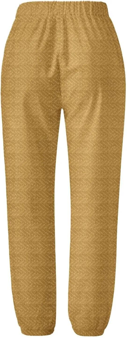 Women's Cotton Linen Capri Pants Elastic High Waisted Straight Leg Lounge Pants Casual Loose Fit Summer Trousers