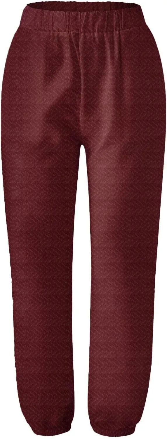 Women's Cotton Linen Capri Pants Elastic High Waisted Straight Leg Lounge Pants Casual Loose Fit Summer Trousers