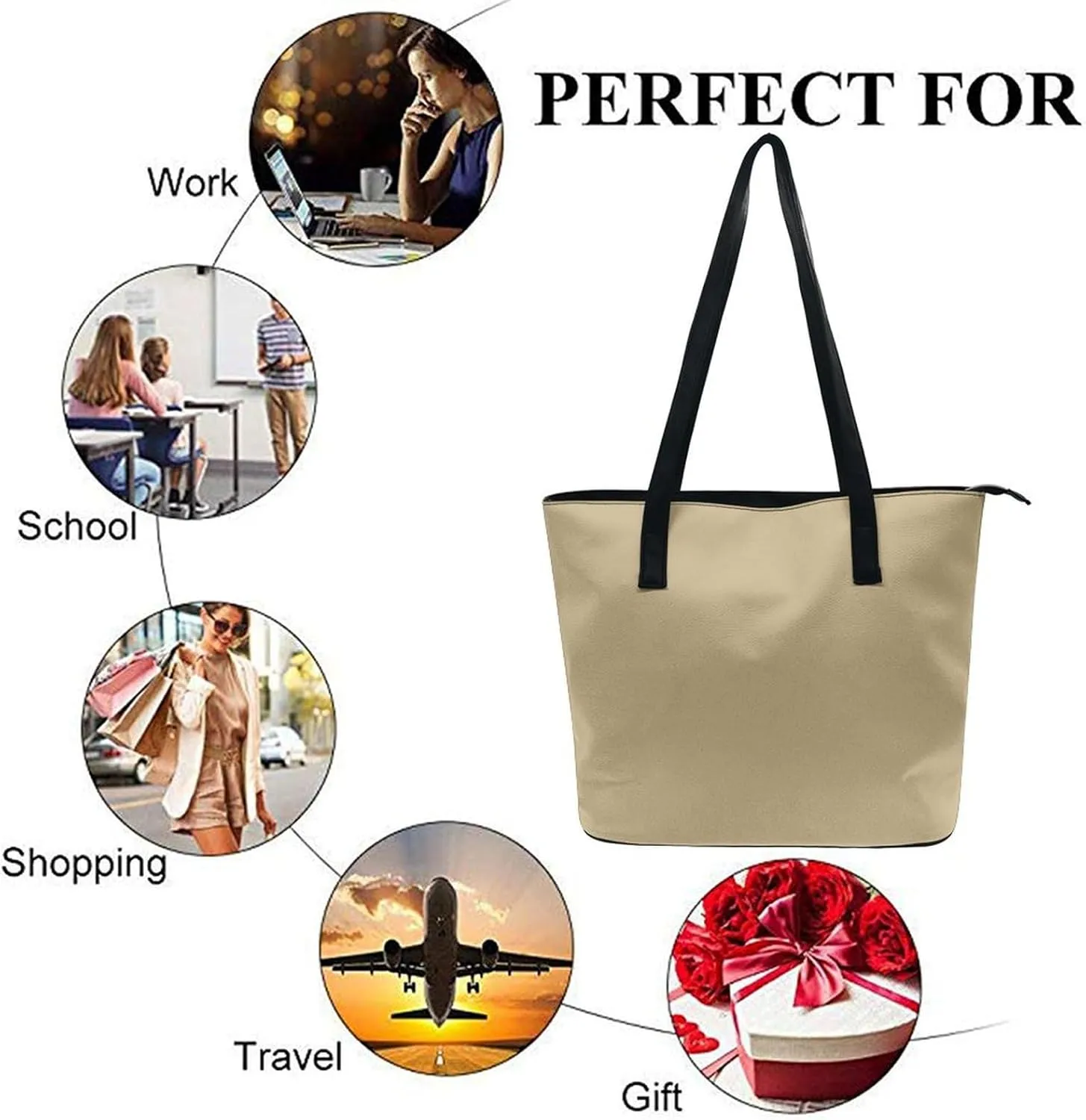 Women's Large Capacity Travel Tote Bag Waterproof Durable Shopping Handbag