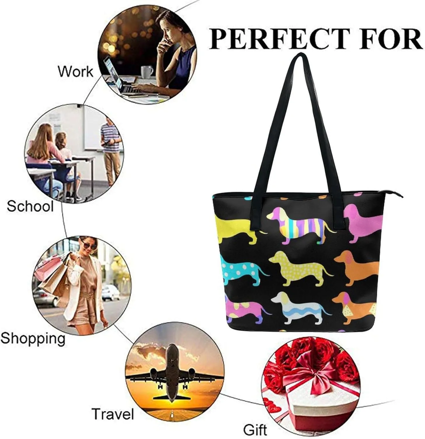 Women's Large Capacity Travel Tote Bag Waterproof Durable Shopping Handbag