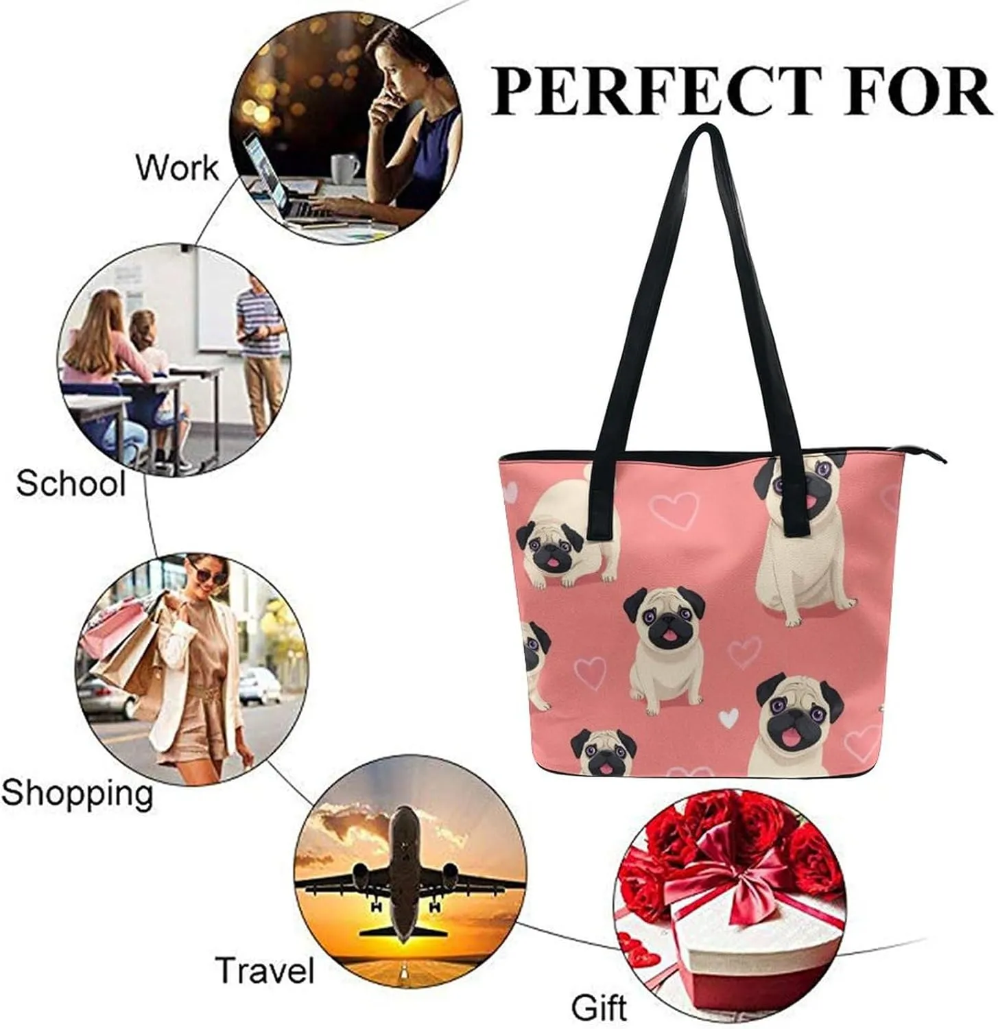 Women's Large Capacity Travel Tote Bag Waterproof Durable Shopping Handbag