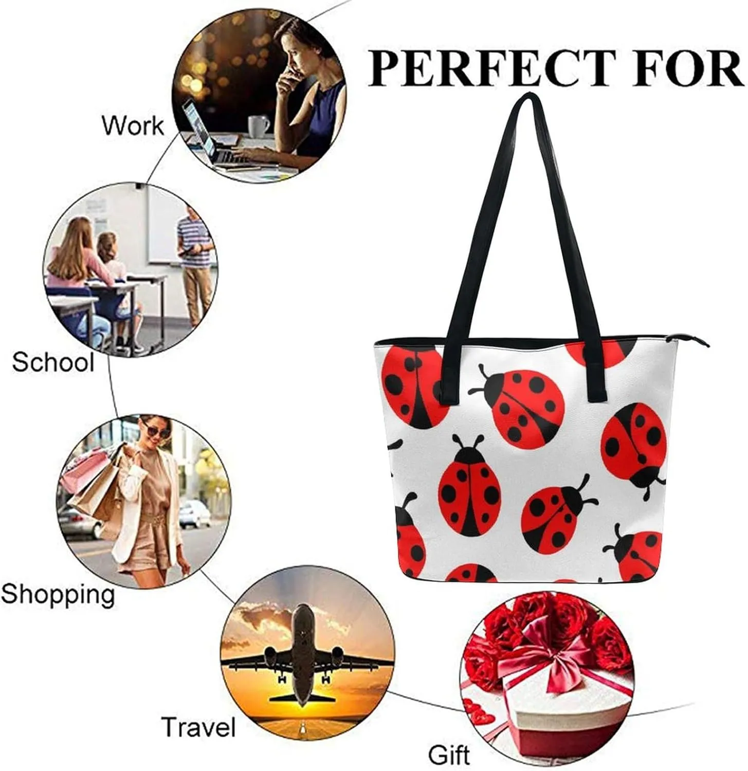 Women's Large Capacity Travel Tote Bag Waterproof Durable Shopping Handbag