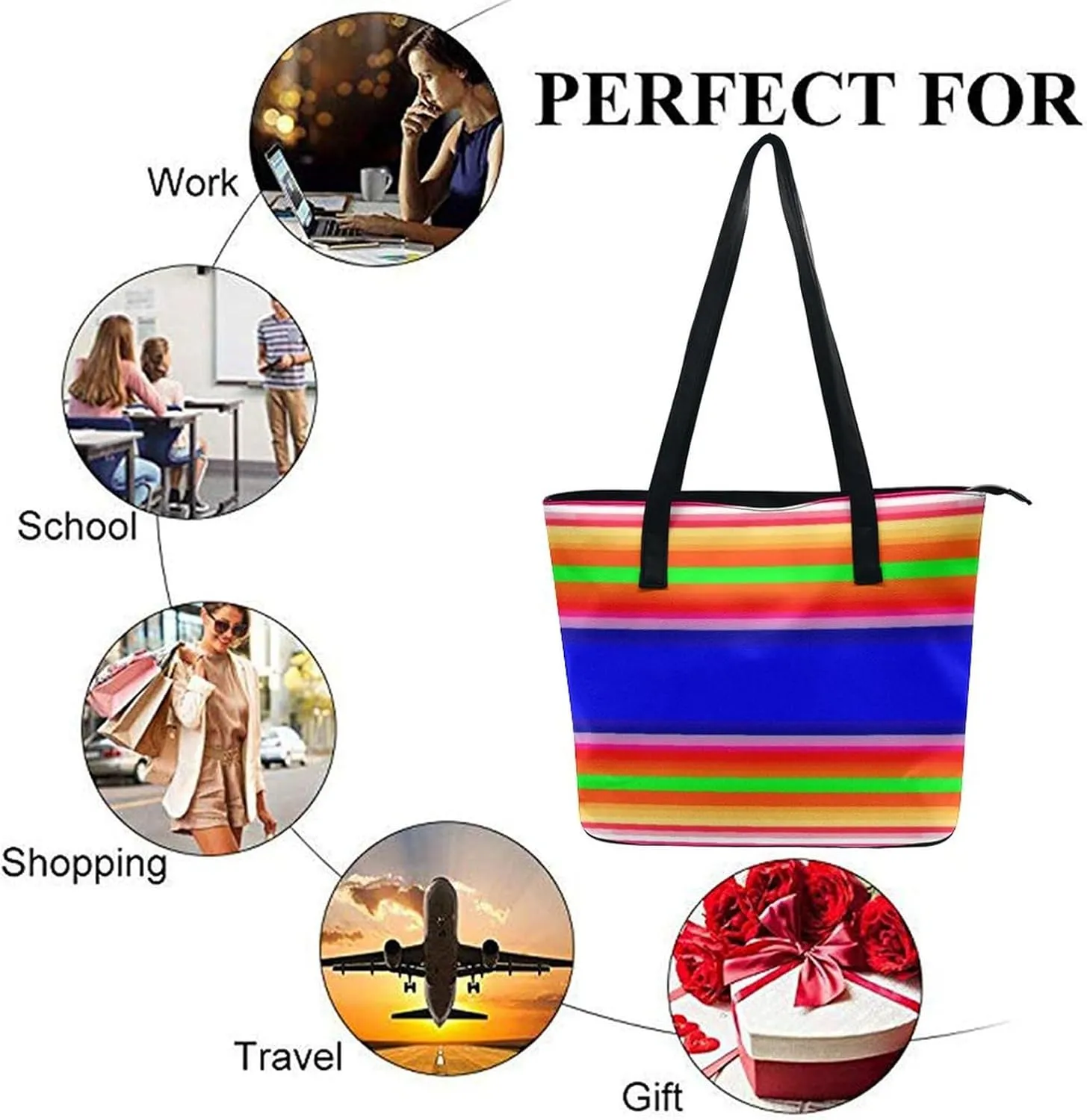 Women's Large Capacity Travel Tote Bag Waterproof Durable Shopping Handbag