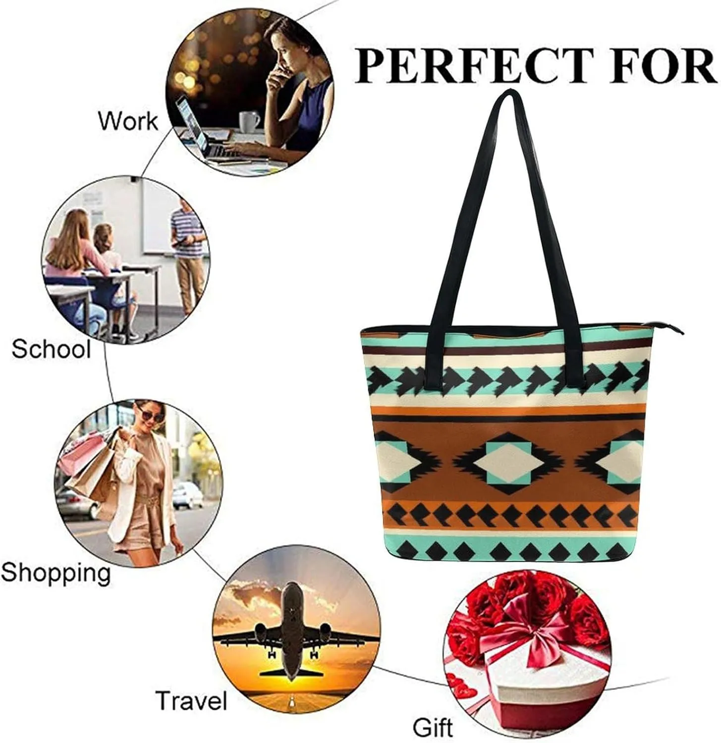 Women's Large Capacity Travel Tote Bag Waterproof Durable Shopping Handbag