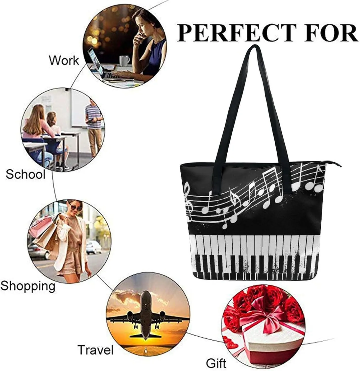 Women's Large Capacity Travel Tote Bag Waterproof Durable Shopping Handbag