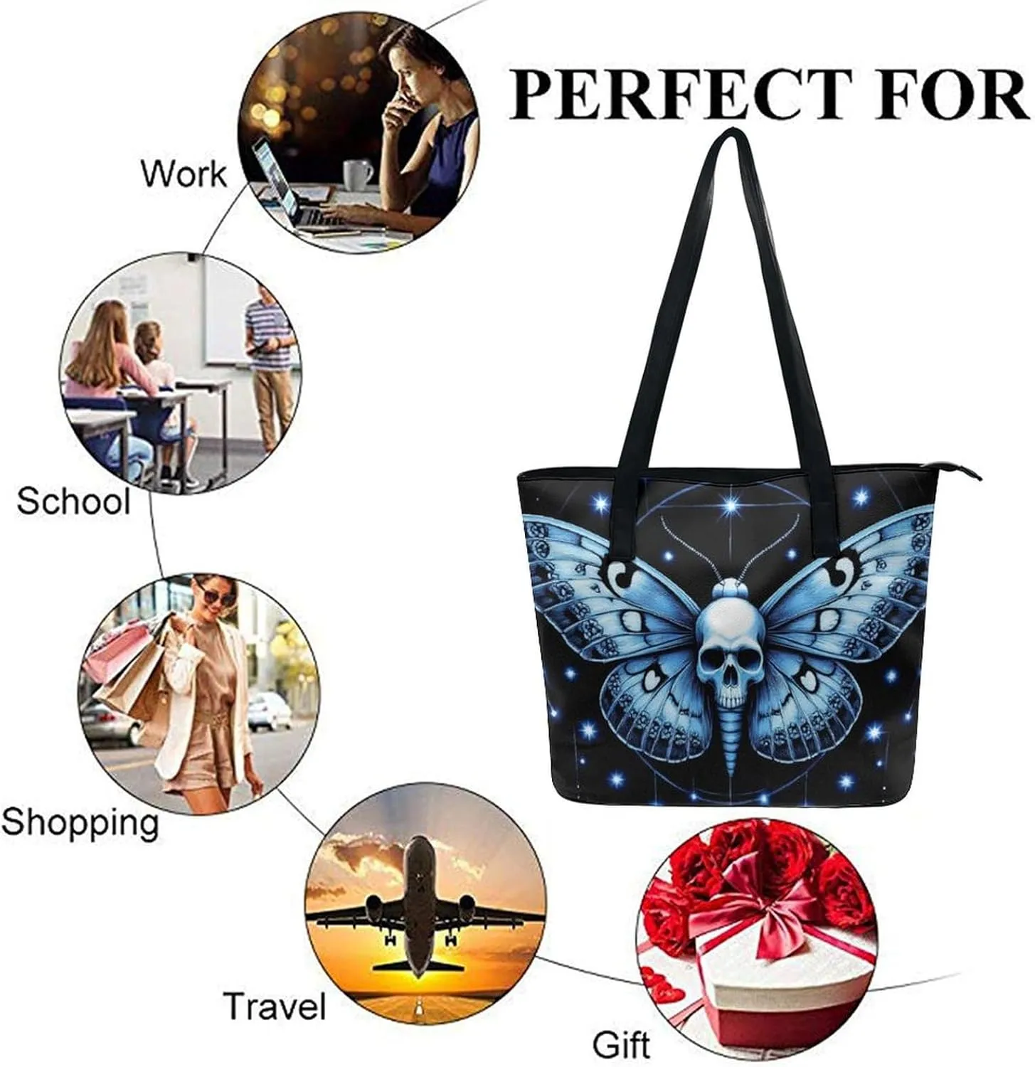 Women's Large Capacity Travel Tote Bag Waterproof Durable Shopping Handbag