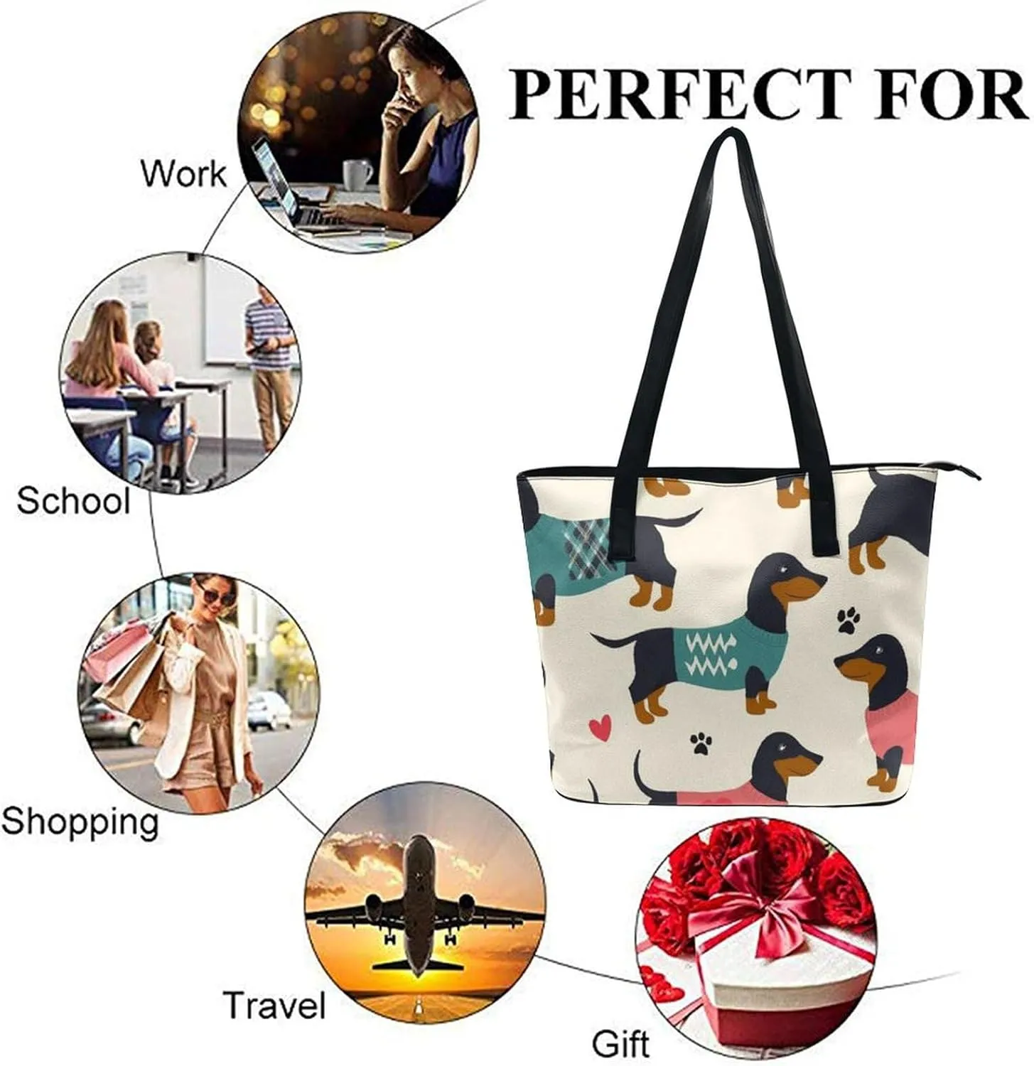 Women's Large Capacity Travel Tote Bag Waterproof Durable Shopping Handbag