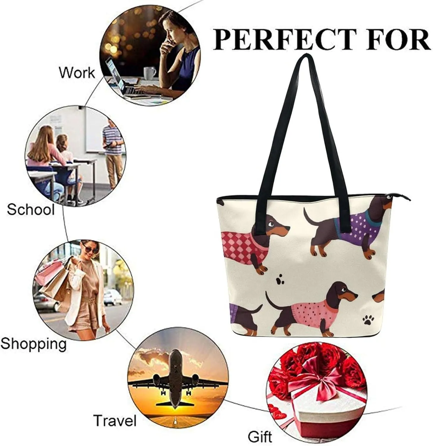 Women's Large Capacity Travel Tote Bag Waterproof Durable Shopping Handbag